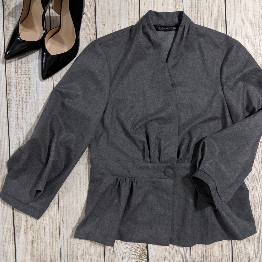 Zara Single Button Wrap Over Shirt